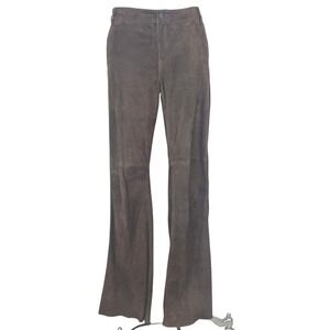 J. CREW Suede Womens (10) Brown Pants Boot Cut Bareback Western Festival‎ Boho